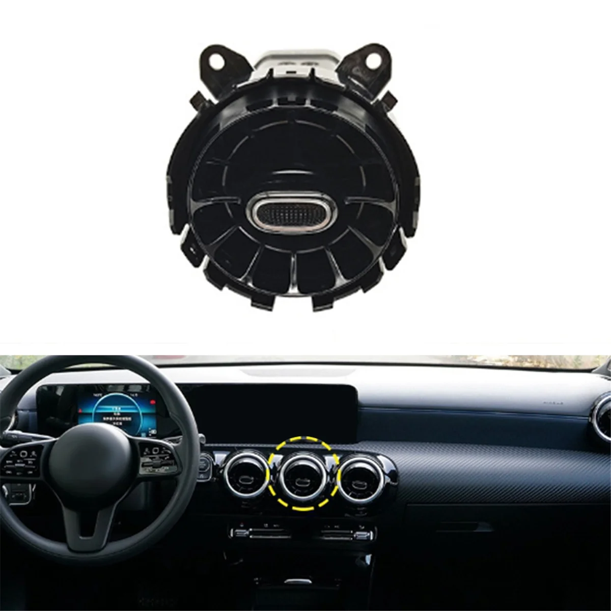 Центральная консоль автомобиля Вентиляционное отверстие кондиционера в сборе Вентиляционные отверстия кондиционера 1778307101   для Mercedes Benz A W177 2019-2024 No.2