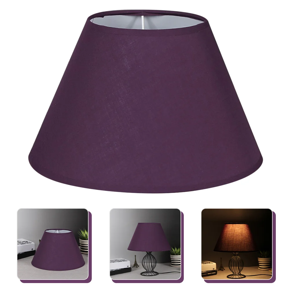 

Black Ceiling Light Simple Desk Lamp Shade Replacement Desktop Small Drum Lampshade Purple Wall