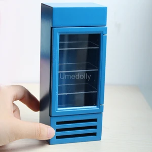 Miniatur Dolhinhase Ice Cream Gefrierschrank, Mini -Modell -Kühlschrank, Spielspielzeug, Supermarktmöbel, Puppenzubehör, Skala 1:12 8 Hauptverkäufe Gefrierschrank für Eiscreme - №3