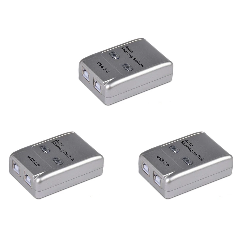 

2025 New-3X FJGEAR USB 2.0 Автоматический совместный переключатель 2-портовый концентратор-адаптер-переключатель для 2 ПК-принтеров USB-переключатель устройства Поддержка Windows