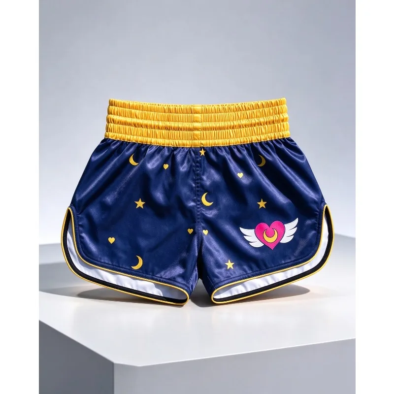 2026 Summer Muay Thai Shorts Martial Arts Shorts Men Kid Oversized Breathable Quick Drying Sports Shorts Fight Training Outfit