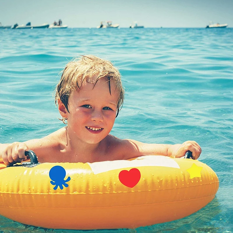 Parches de PVC autoadhesivos, revestimiento de vinilo para piscina, reparación de barcos, gomas para bote inflable, balsa, Kayak, Canoerectangle