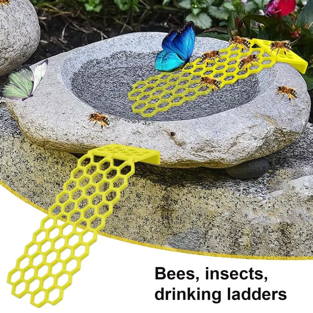 Colorful Bee Waterer Outdoor Garden Bee Water Catchers Floating Bee Ladder Butterfly Water Station with Honeycomb for Sellers