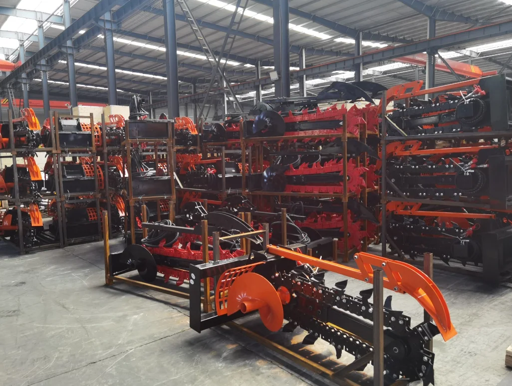 Over House Hydraulic Trencher For Mini Skid Steer Loader, Excavator And Wheel Loader