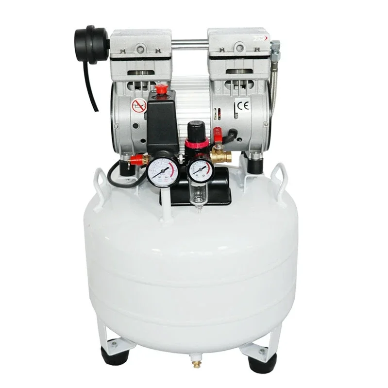 

AC 220V 110V 750W 35L China Supplier Eco-friendly oil less low noise silent Hospital medical de-tal air compressor