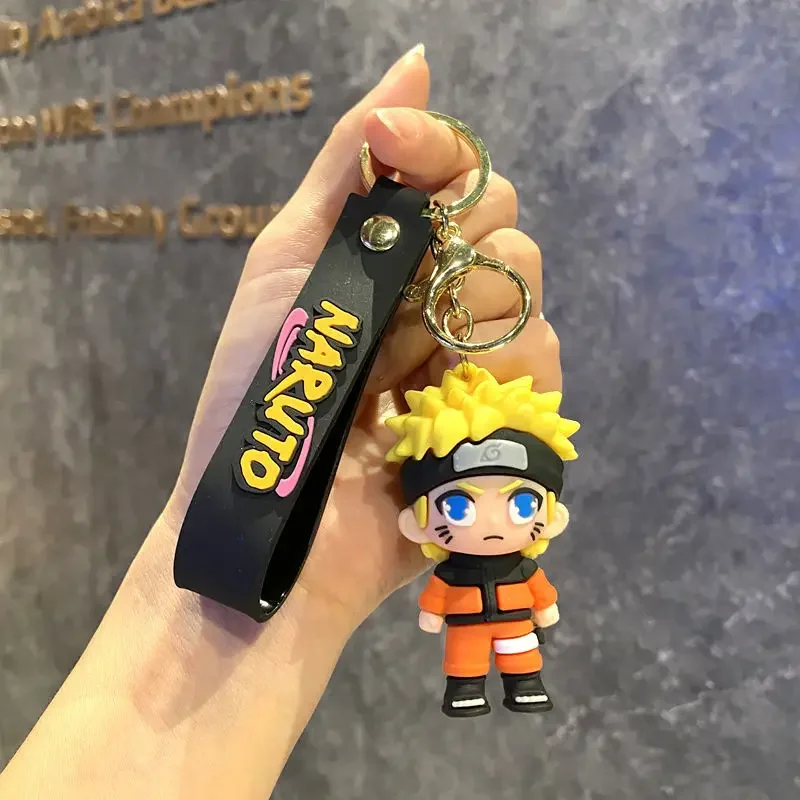 2024 New Naruto Cartoon Keychain Naruto Doll School Bag Pendant Car Key Chain Accessories Women\'s Bag Pendant Children\'s Gift