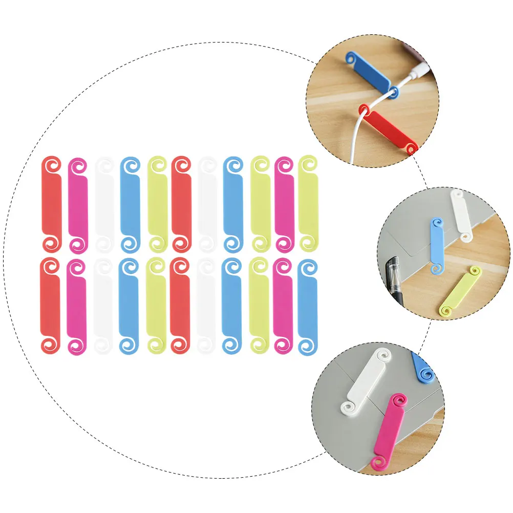 

50pcs Multicolor Cable Labels Cord Identification Tags For Usb Wire Organizer Tpr Reusable Bright Cable