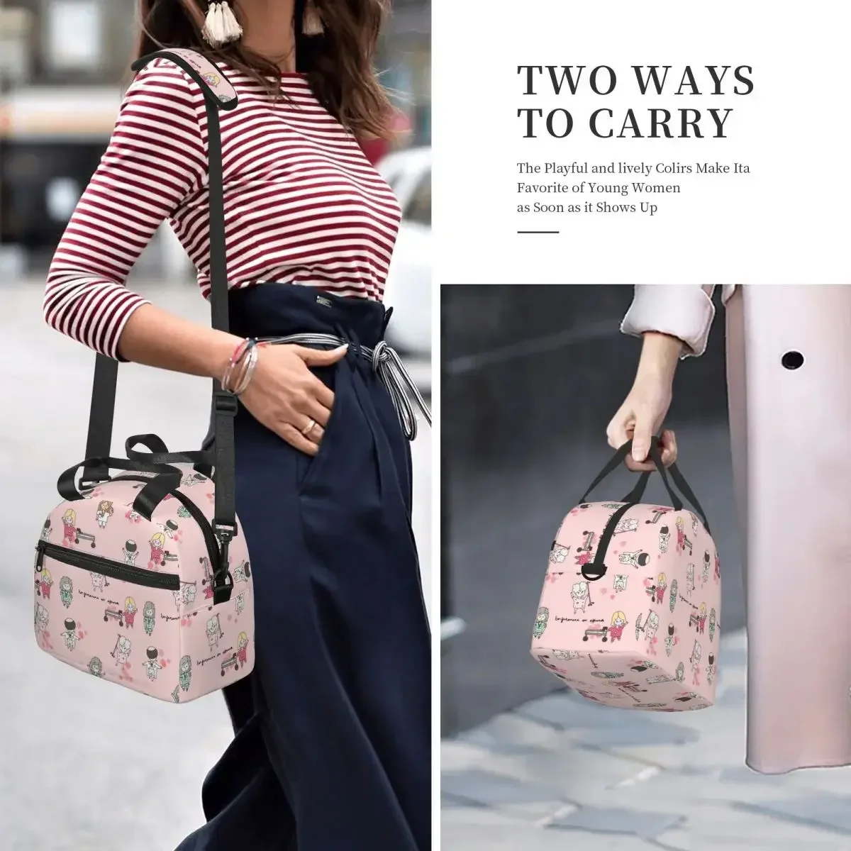 

Large Insulated Lunch Bags With Adjustable Shoulder Strap Birthday Gift for Nurse Thermal Cooler Lunch Boxes