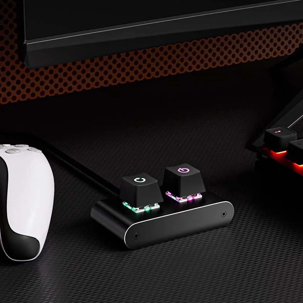 ON Off Reset Switch Button with Colorful LED HDD LED External Power Supply Button Computer Power Switch for Home Office