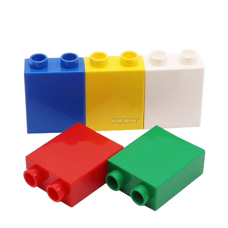 MARUMINE クラシックベース大型サイズ隆起 2 穴ビルディングブロックレンガモデルパーツ 10 個 MOC アクセサリークリエイティブ建設