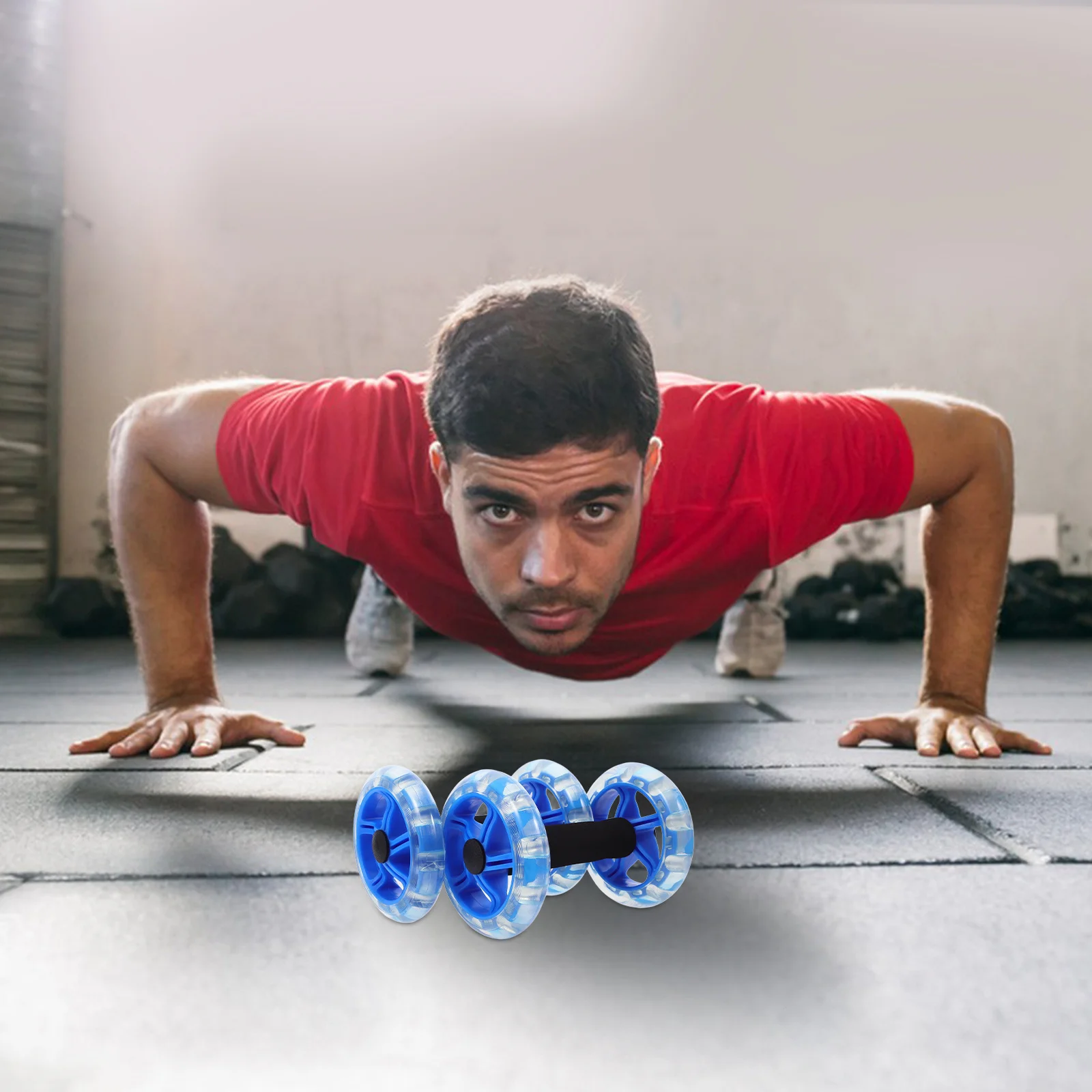 

Abdominal Trainer for Core Strength and Stability Blue Fitness Roller for Home Workout Burn Calories Build Muscle