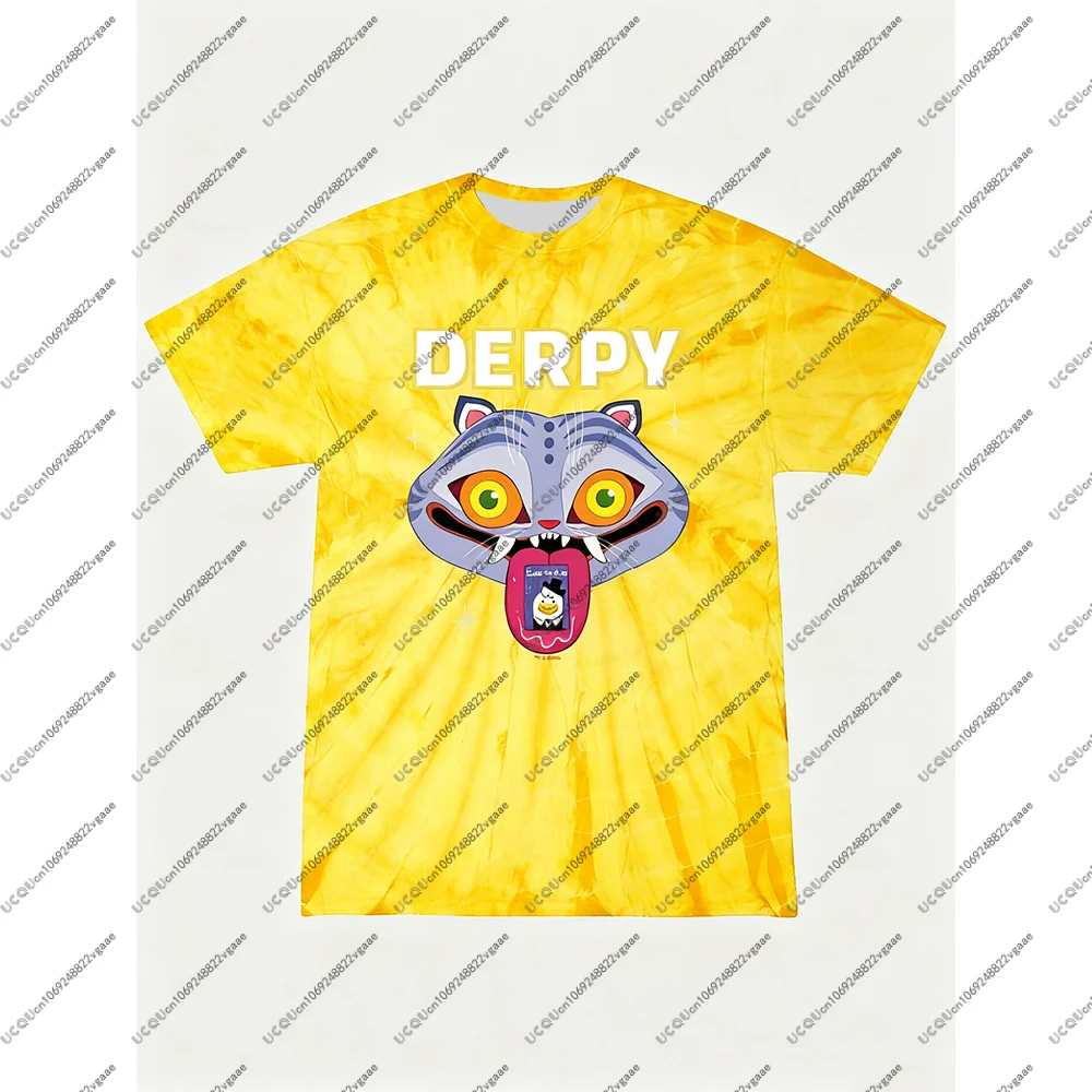 أنيمي تأثيري البلوز عادية تي شيرت Y2k المحملة هدية الكبار فتاة صبي النساء الاطفال KPop شيطان الصيادين Derpy النمر #1