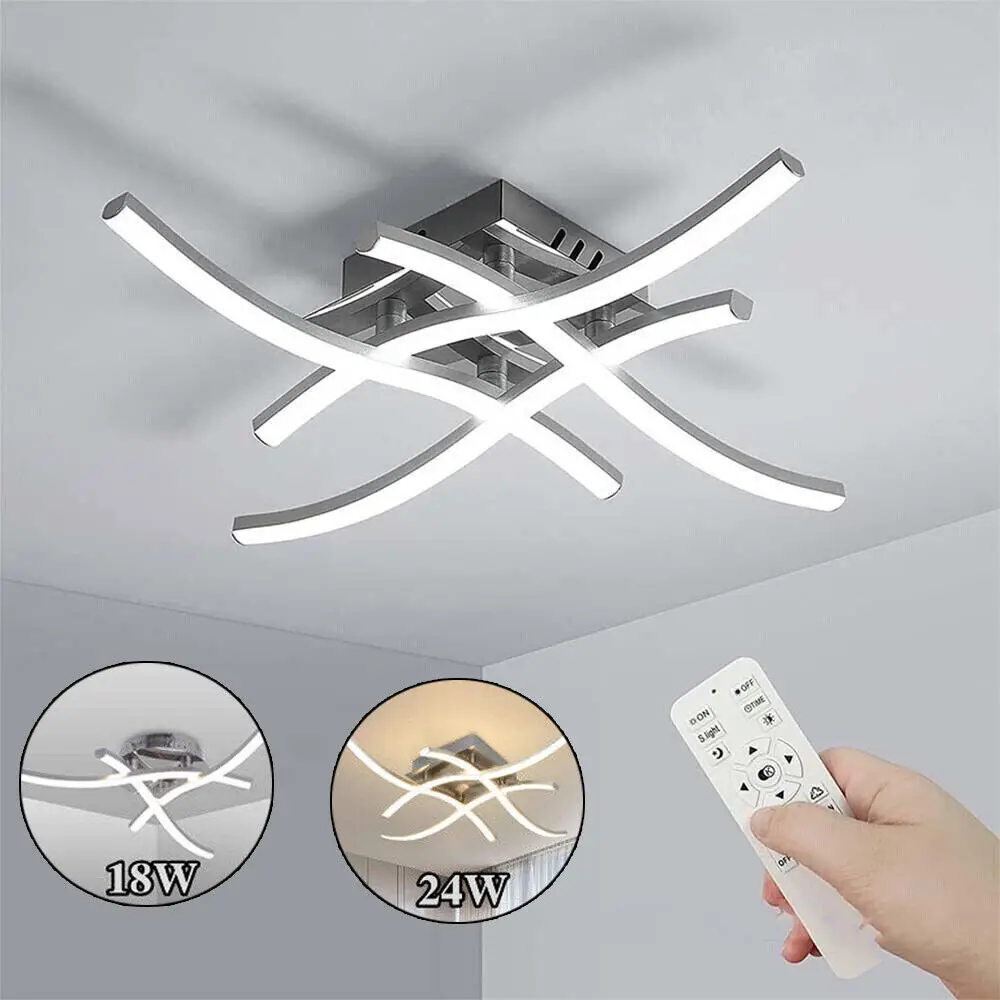 Modern Led Ceiling Lights 24W  Dimmable Ceiling Lamp AC 85-265V Nordic Creative Ceiling Chandelier Indoor Lighting