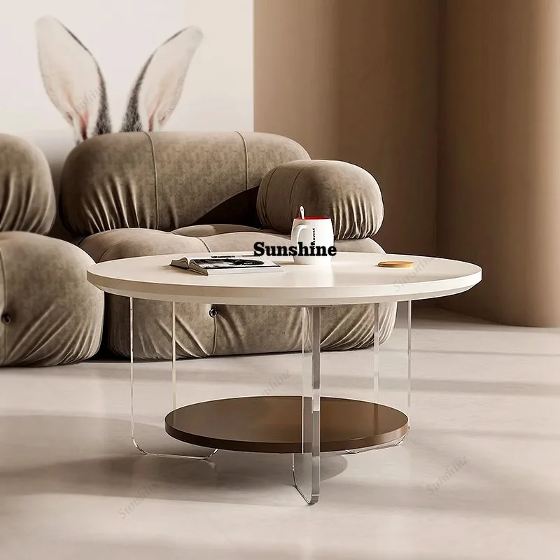 Nordic Bedroom Side Table Modern Minimalist Writing Service  Round Side Table Aesthetic Simple Couchtisch Home Furniture