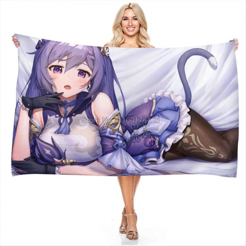 Super Hot Harakami Soft And Cute Girl AnimeBeach Towel Sand Free Pool Blanket Thin Quick Fast Dry Absorbent Bath Towels