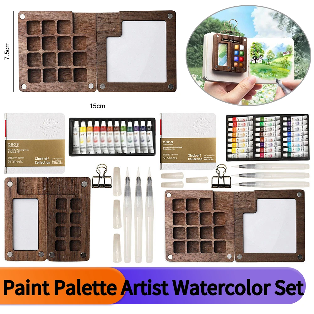 

Дорожная палитра красок, карманный набор акварельных красок для художника, мини-набор акварельных палитр, портативный набор акварельных красок для художников и студентов