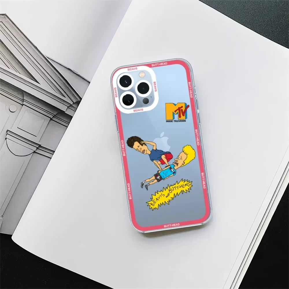 Beavis and Butt-Head Phone Case For iPhone 11 12 Mini 13 14 15 Pro Max Transparent Shell