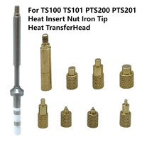 TS100 Soldering Iron Tip M2-M8 Brass Hot Melt Nut Insertion Kit 3D Print Accessory for TS100 TS101 PTS200 PTS201 Soldering Iron