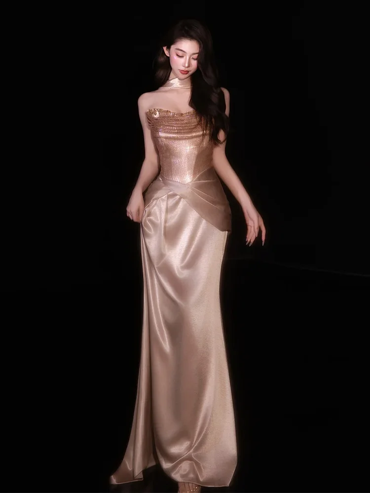 

Элегантное вечернее платье Ele Bridal 2026: Новинка, модное, с тяжелой вышивкой, без бретелек, для свадеб и помолвок