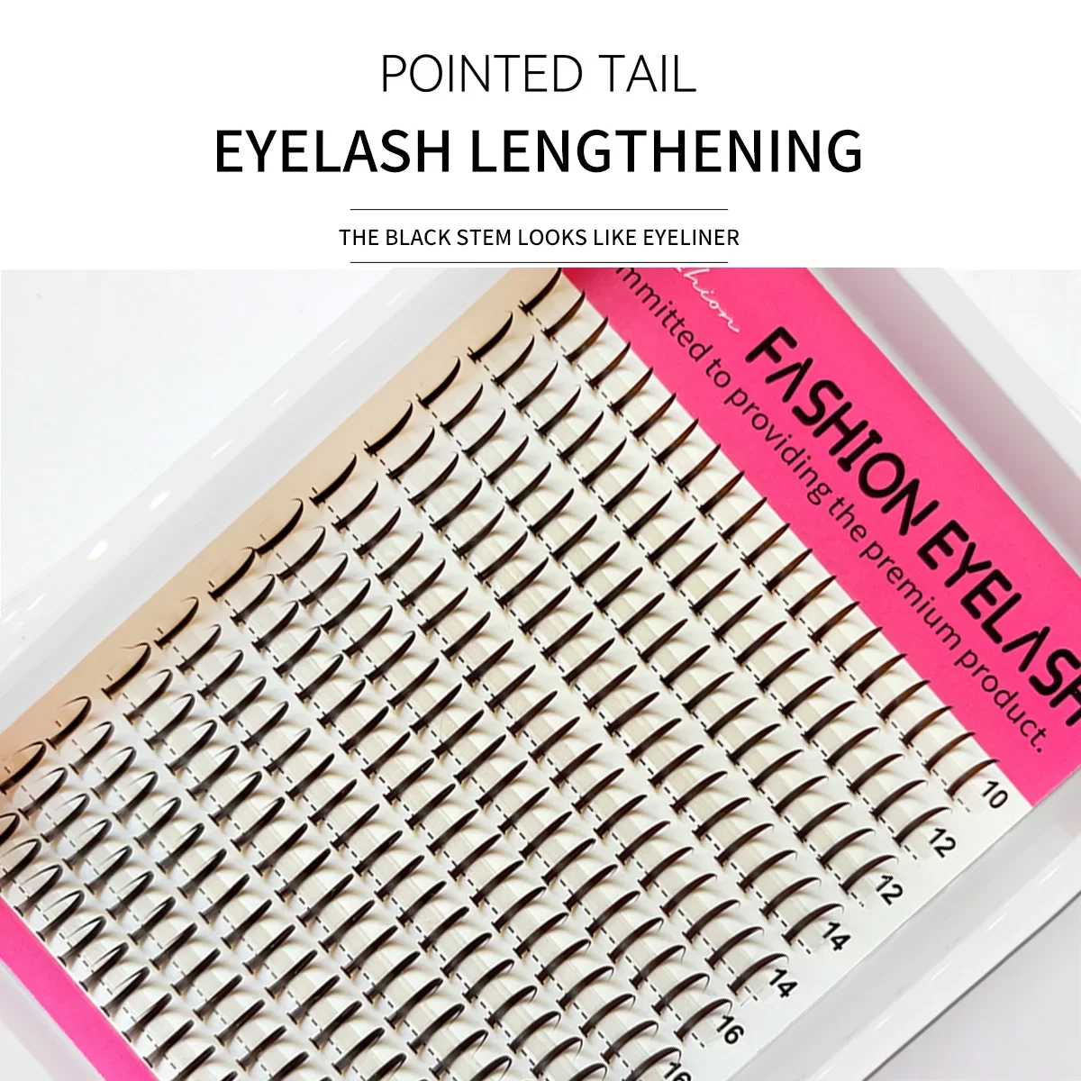 HBZGTLAD 240 Stück Spikes Wimpernbüschel Lang 10-20mm Wimpernspikes Einzelwimpern DIY Spiky Lash – Detail 12