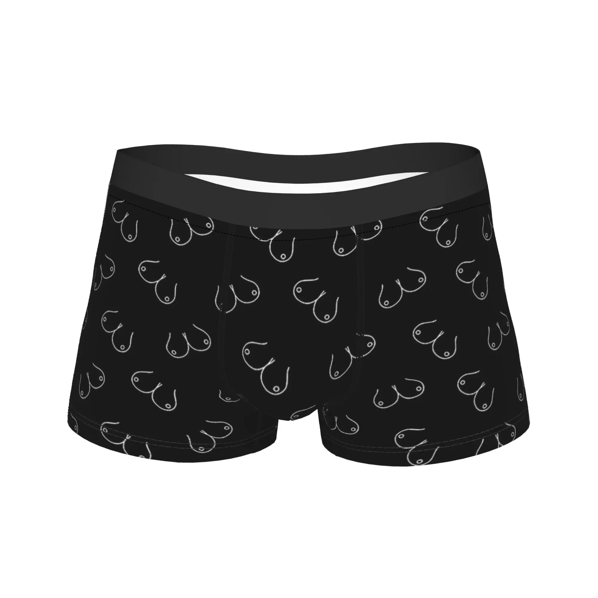

Boobs Modern Tit Print Boxershorts Pouch Underwear Trenky Design Shorts Briefs Comfortable Men Underpants Plus Size 2XL