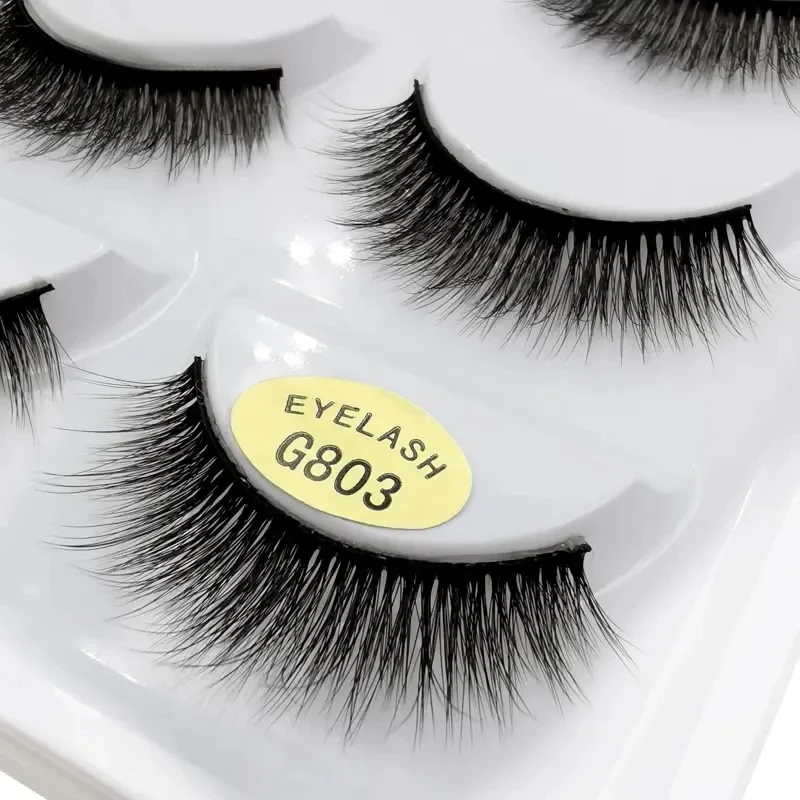 

3/5 Pairs 3D Mink EyeLashes Natural Hair False EyeLashes Long 100% Dramatic Eye MakeupFake Lashes Fluffy Cilios Lashes G803