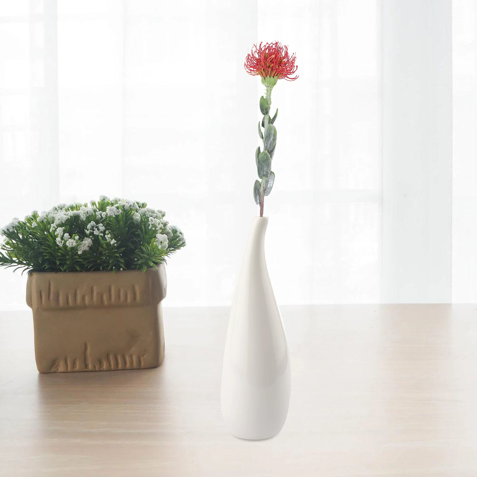 

2pcs Plastic Flowers Home Decor Indoor Simulation Fake Flower Diy Flower Arrangement Decor Stems Ornament Arrangement Craft