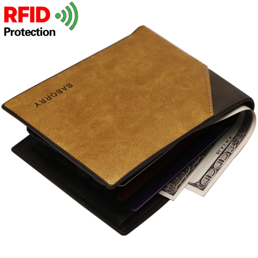 

Successful men's new wallet card bag, men's short wallet RFID anti magnetic and anti RF identification