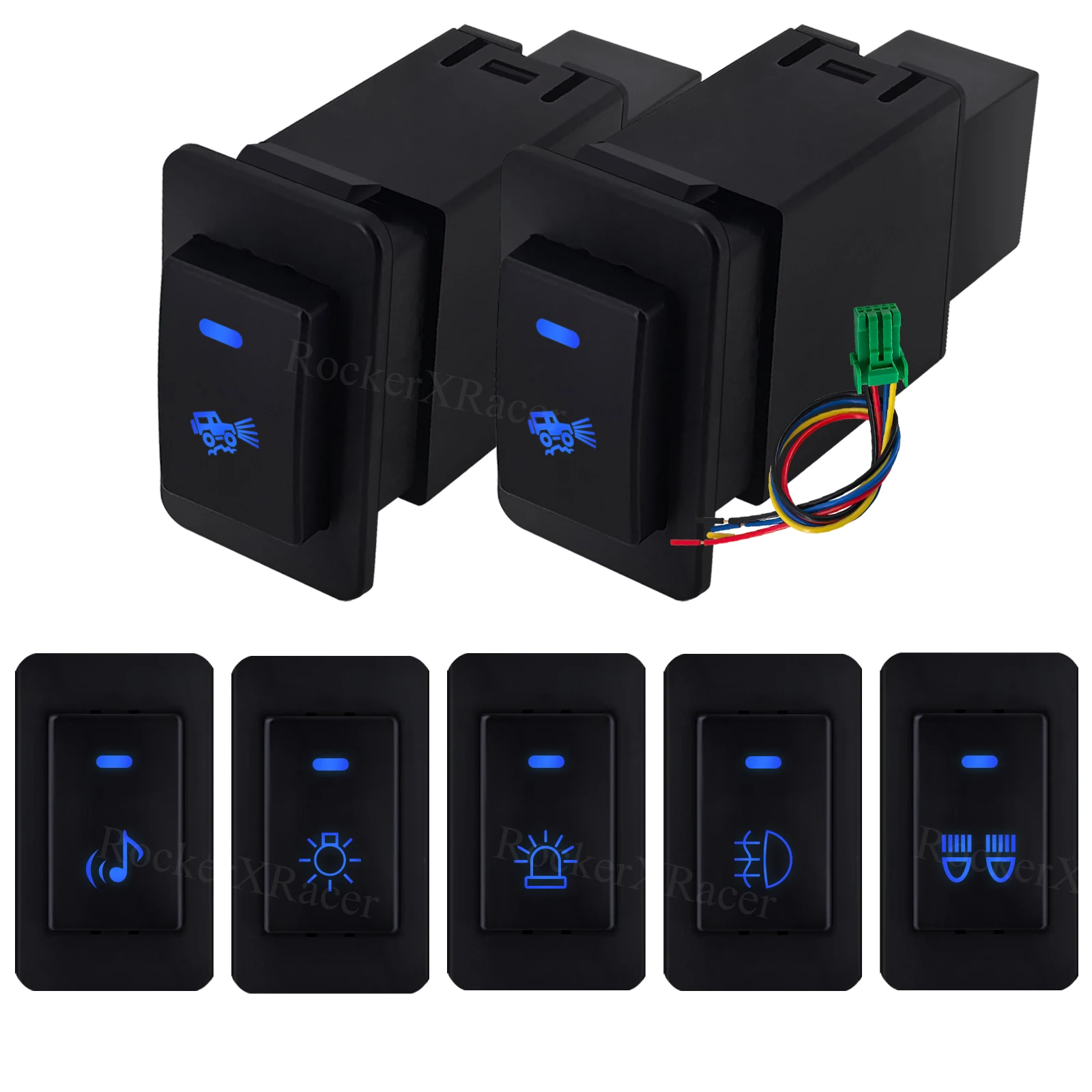 12V  Key Push Switch Car USB Charger DRL Spot Fog Light Mirror Seat Heater For Nissan Patrol GU Y61 Y60 GQ Paladin SUV Off-Road