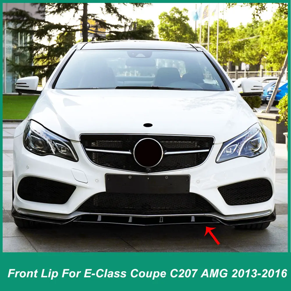

Для Mercedes-Benz E-Class Coupe C207 2013-2016: Передний сплиттер AMG, внешняя модификация, пластиковые автомобильные детали из АБС-пластика