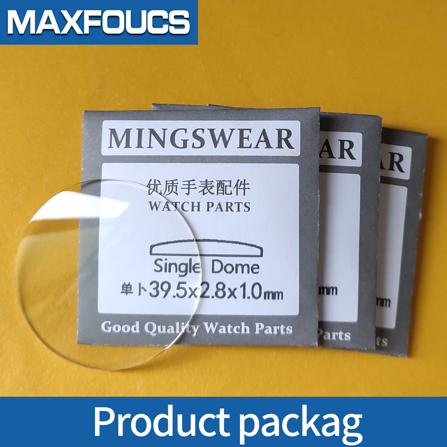 5 Stück Einzelkuppel-Mineralglas, 1,0 mm dick, 40–45 mm Durchmesser, für Uhren, Reparaturwerkzeuge, Zubehör, Uhrenoberflächenteile – Detail 3