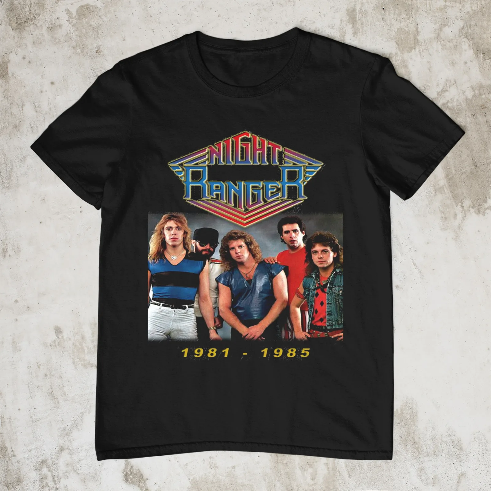 

NIGHT RANGER 1981-1985 Short Sleeve Black All Size T-Shirt AC1170
