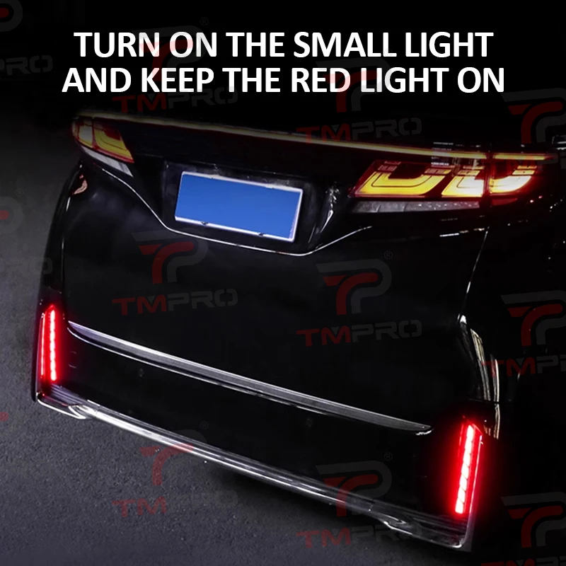 For Toyota Vellfire 40 Series 24+ Rear Bumper Lights Dragon Scale Style Rear Bumper Lamps modification parts