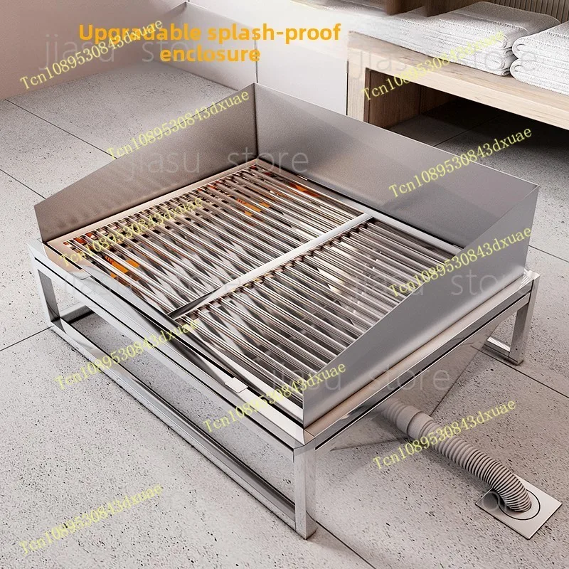 Stainless steel dog toilet with automatic cleaning and direct drainage. Large dogs, pets, urinals, small dogs