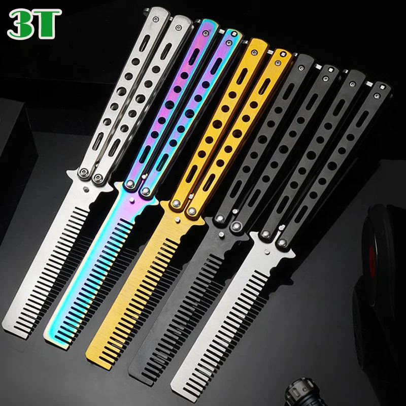 portatil butterfly training faca dobravel csgo balisong trainer bolso fil faca lamina sem cortes pente borboleta ferramenta de treinamento 01