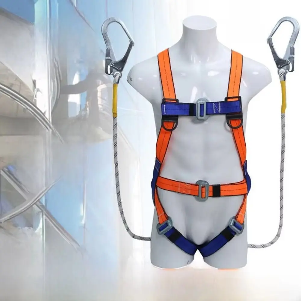 Double-hook Safety Belt Wear-resistant Survival Rope Full-body Safety Belt Buffer High-altitude Safety Harness Construction Work