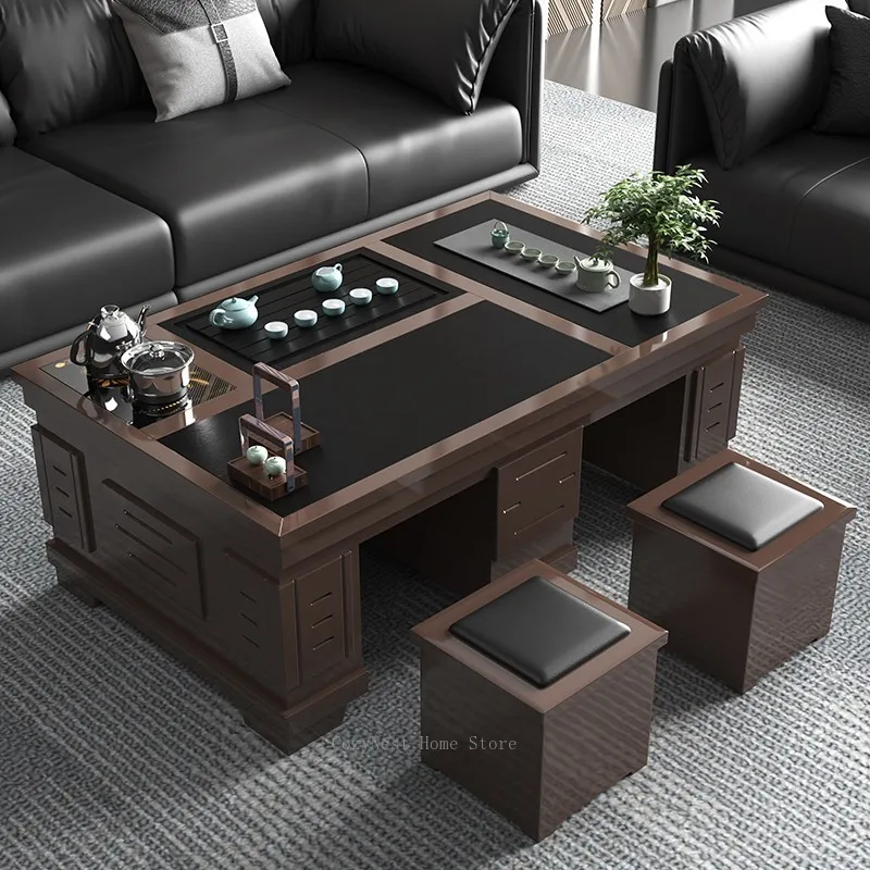 For coffee table living room household with kettle bottom water tea table chair tea set office tea table