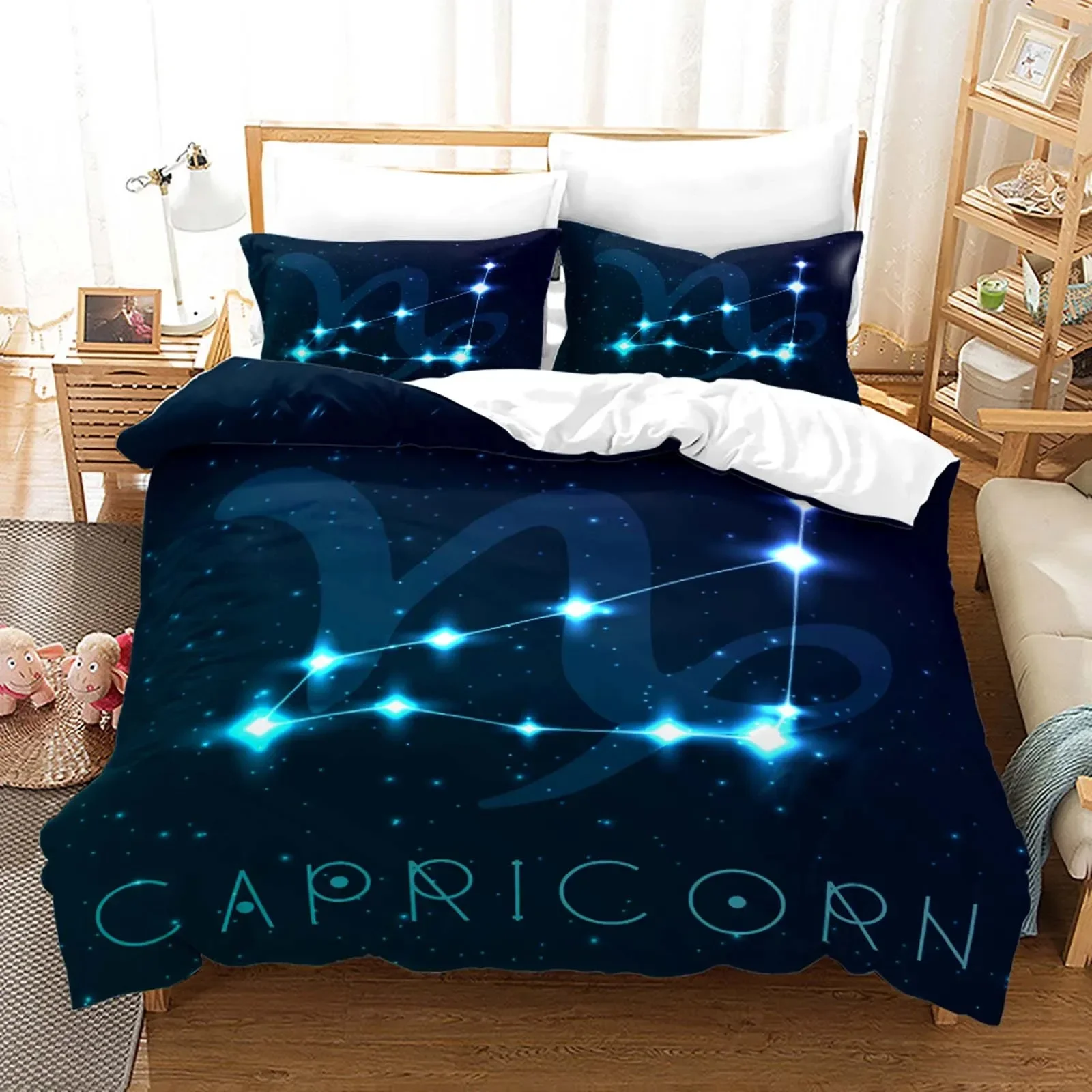 Constellation Comfortable Duvet Quilt Cover Pillowcase Bedding Set Children Bedroom Decoration Home Textile