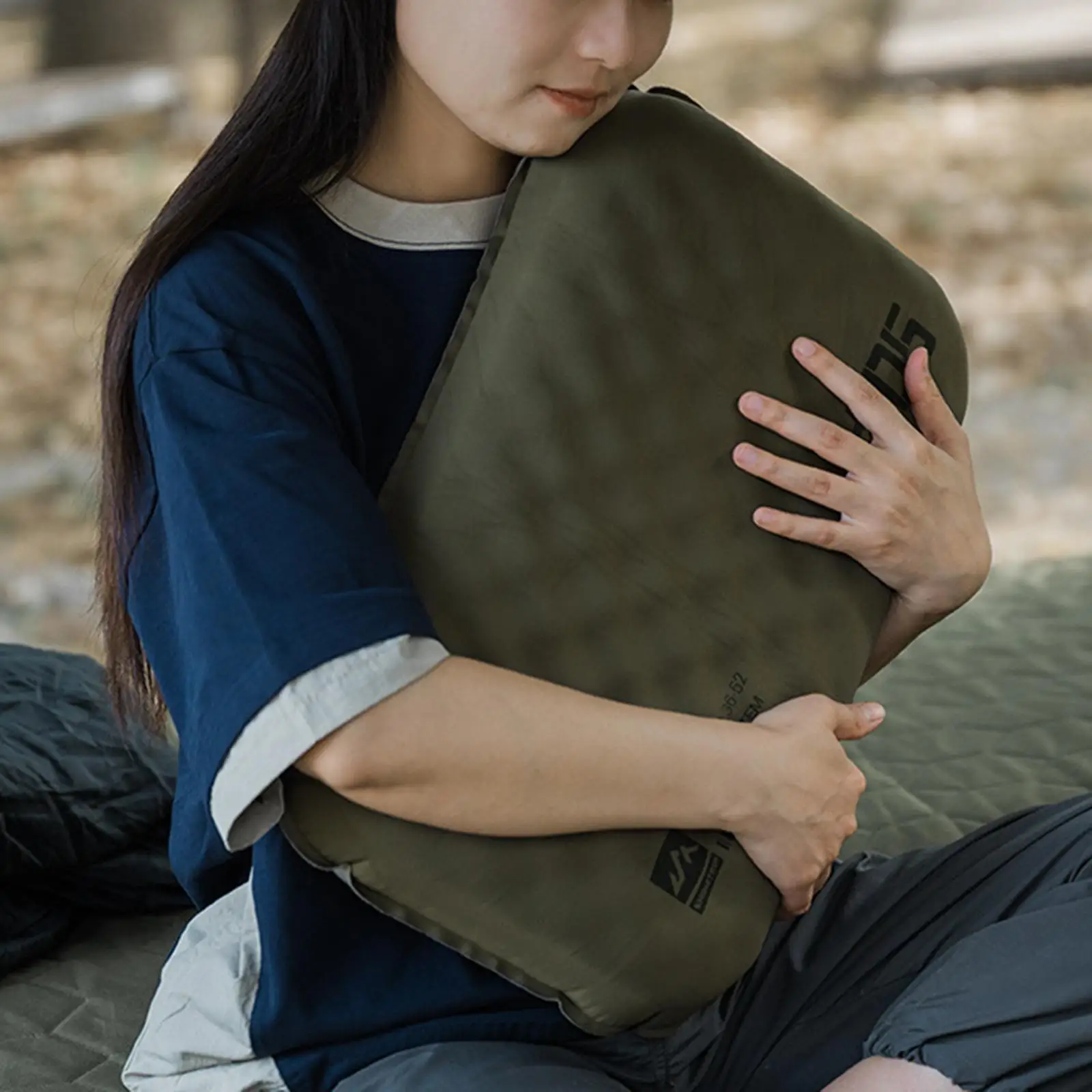 Надувная подушка для кемпинга, портативная подушка для взрослых, легко накачивается и сдувается, для путешествий Надувная подушка для кемпинга, портативная подушка для взрослых, легко накачивается и сдувается, для путешествий