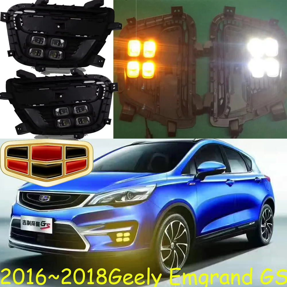 Bumper Fog Lamp for Geely Emgrand GS daytime light LED DRL 2018 2019y Daytime Running Light Geely Emgrand Fog Light Accessories