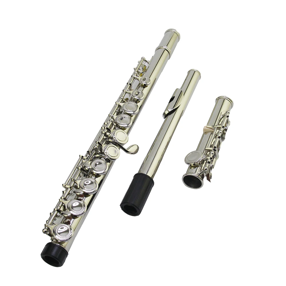 

Factory Wholesale C Key Flutes Closed 16 Hole Flute Nickel Plated Woodwind Instrument For Beginner