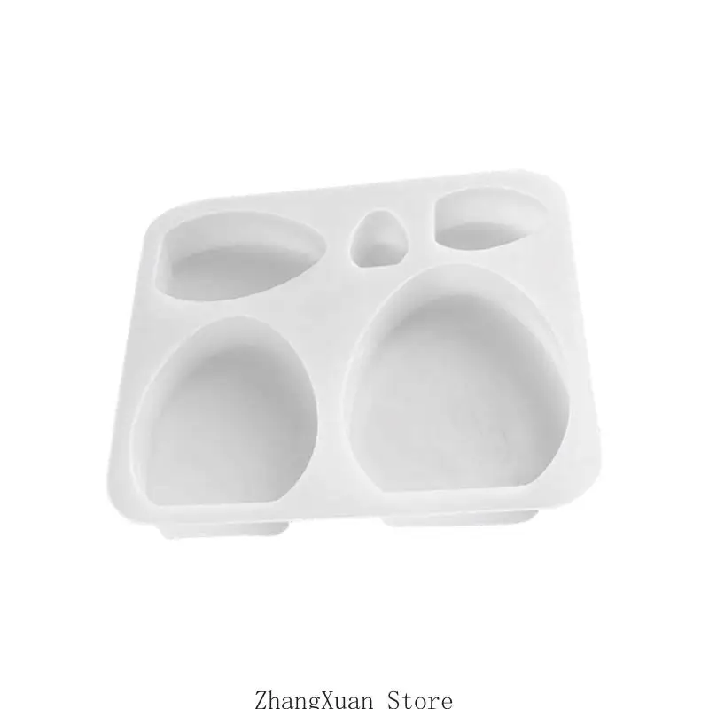 5 Hohlräume Ostereier Silikon-Kerzenform, lebensmittelechtes Silikon für die Herstellung von Kerzen, Seife, Schokolade, Backen – Detail 8