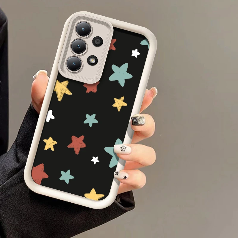 Bright Stars Silicone Case For Samsung Galaxy A70 A50 A30 A20 A20S A10 A06 A05 A04 A03 A03S A01 A02 Shockproof Soft Phone Cover