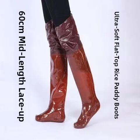 

Утолщенные водонепроницаемые сапоги для посадки риса выше колена, для работы на ферме, дождевые, износостойкие, с резиновой подошвой, весна-осень