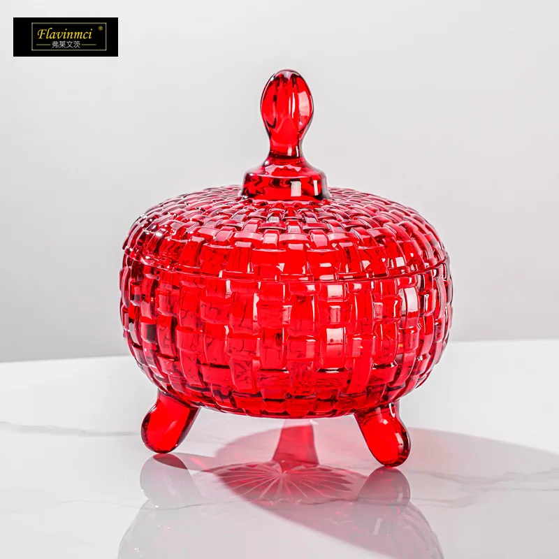 CX glass candy jar large large capacity storage jar with lid transparent glass storage box