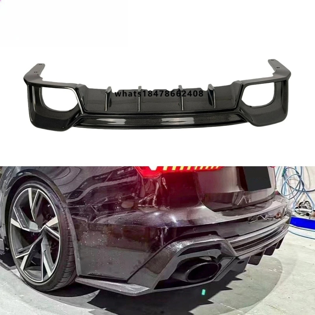 

RS6 RS7 C8 Carbon Fiber Rear Diffuser for RS6 RS7 Rear Lip 2019-2023