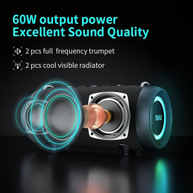 mifa A90 Bluetooth スピーカー 60W 出力パワー Bluetooth スピーカー