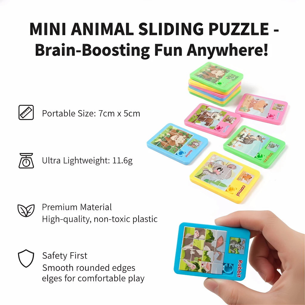7 Pcs Children's Toy Set Bouncing Doll+Ejection ejection flying disk+Squishy Ball+Finger Skateboards+Sliding Puzzle Birthday Par