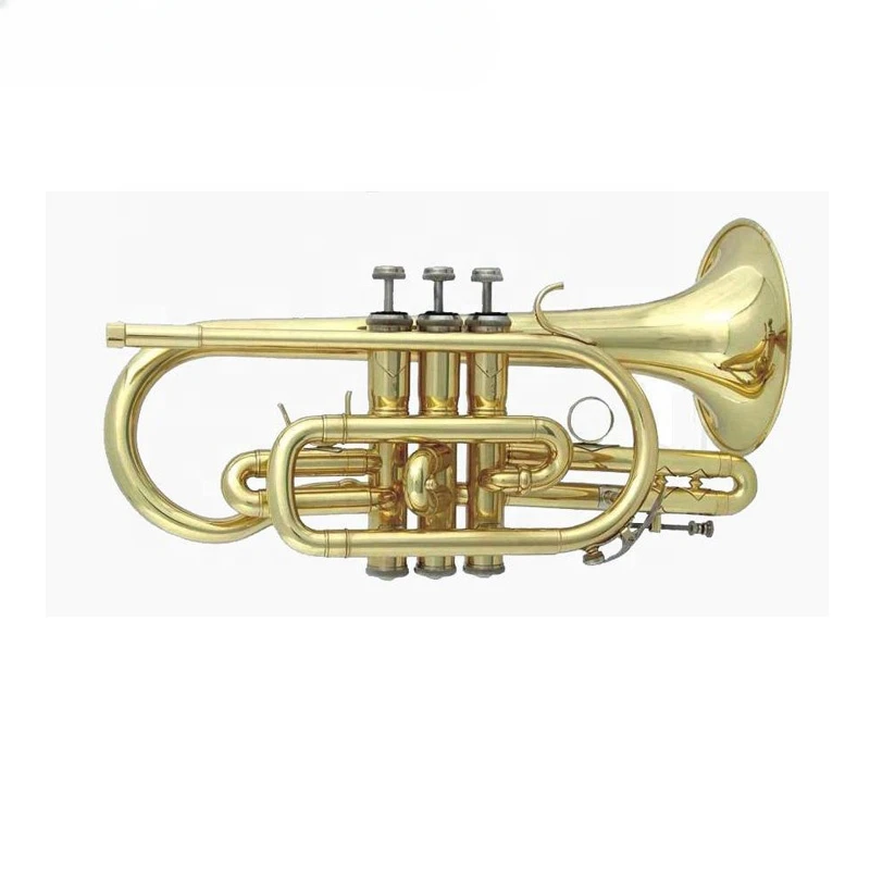 Best sell Bb Cornet OEM Good quality yellow brass body Bb tone Cornet (JCR-100)