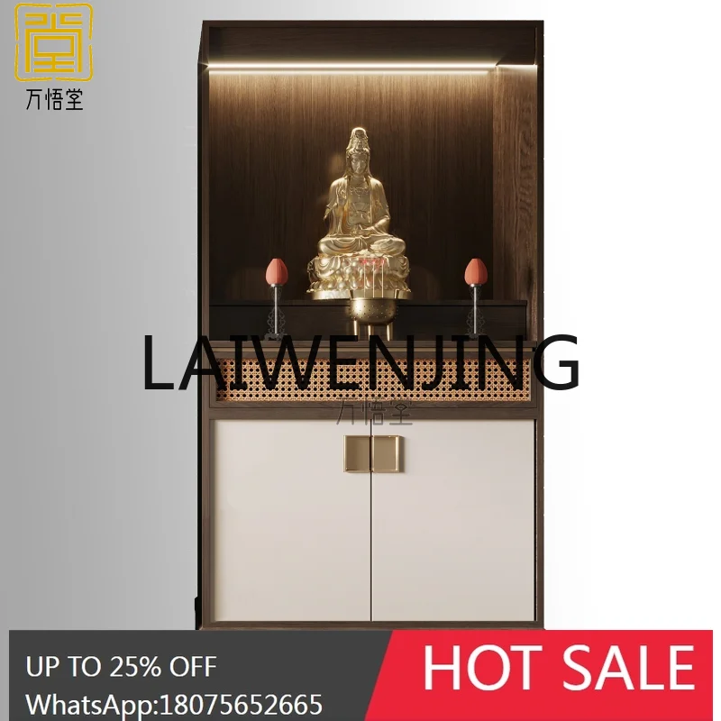 

RWJ Altar Shrine Buddha Shrine Home Modern Rattan Guanyin God of Wealth Cabinet Worship
